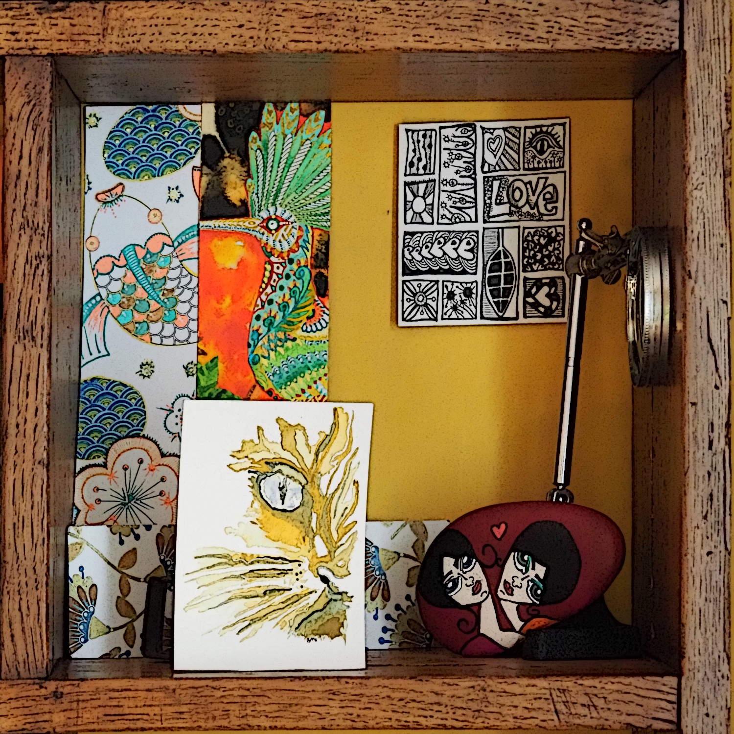 ai generated, paintbrushes, faces, colorful, art, portraits, creativity, brushes, expression, unique, tools, artistic, vibrant, paintwork, heads, paintings